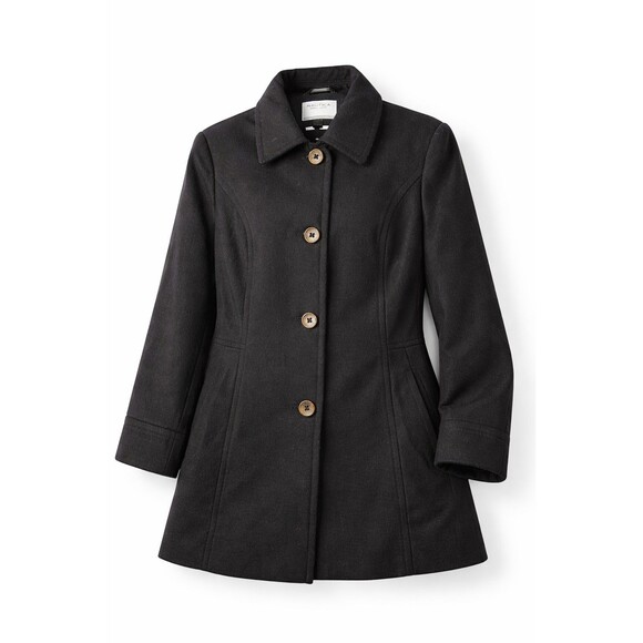 Nautica Jackets & Blazers - Nautica Women’s Wool Blend Coat Jacket Black XL Button Front Lined